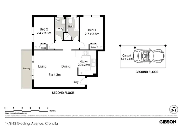 Floorplan of Homely apartment listing, 14/8-12 Giddings Avenue, Cronulla NSW 2230
