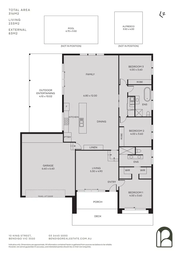 Floorplan of Homely house listing, 3 Amara Way, Kangaroo Flat VIC 3555