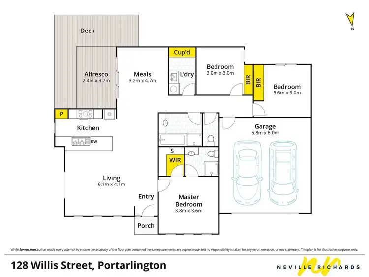 Floorplan of Homely house listing, 128 Willis Street, Portarlington VIC 3223