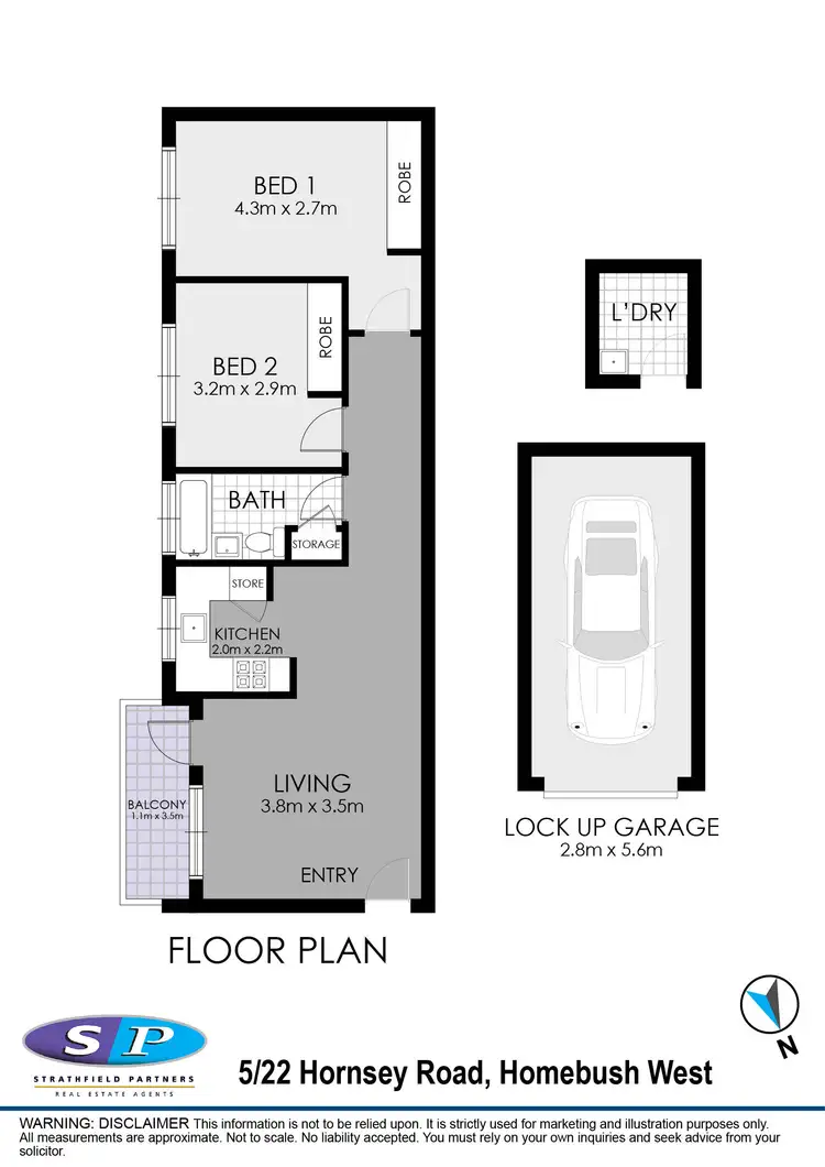 Floorplan of Homely apartment listing, 5/22 Hornsey Road, Homebush West NSW 2140