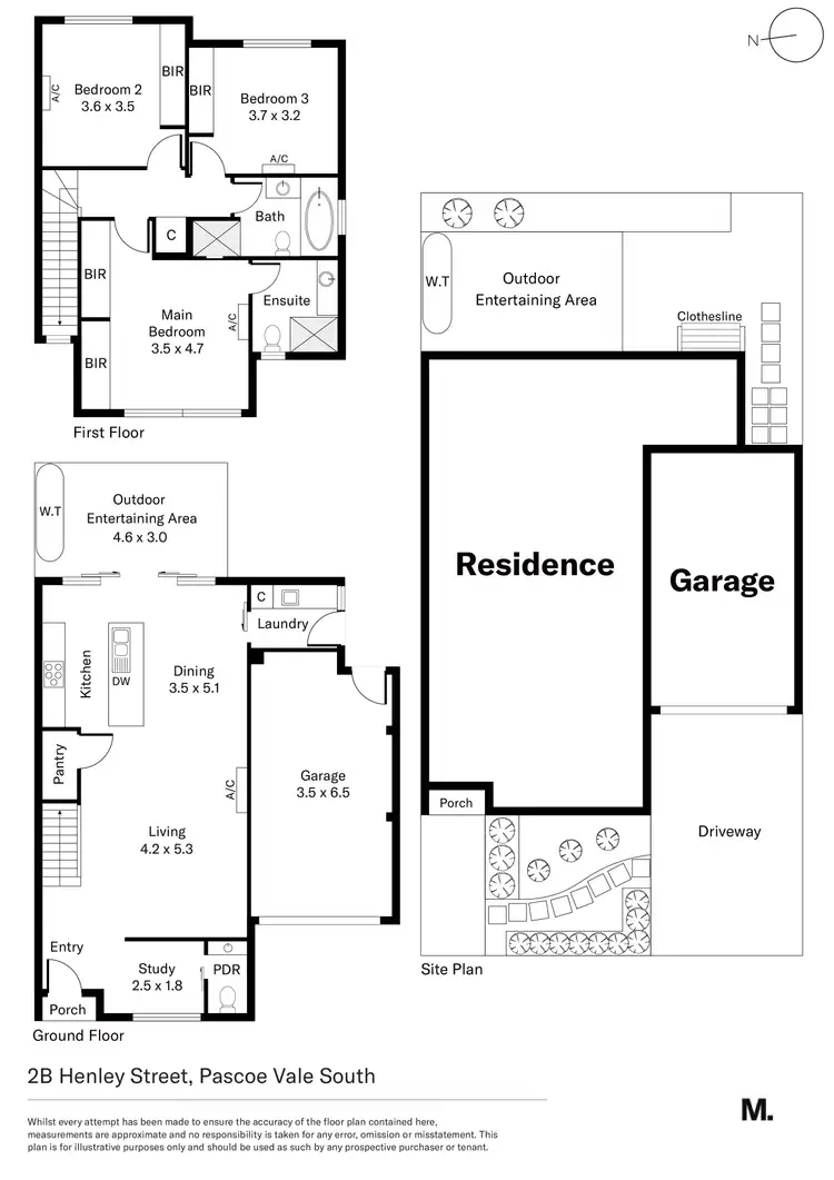 Floorplan of Homely townhouse listing, 2B Henley Street, Pascoe Vale South VIC 3044