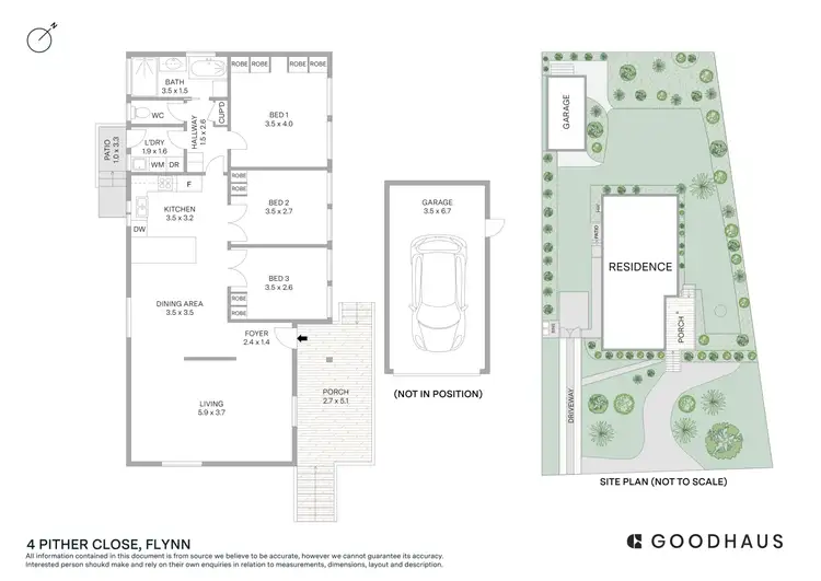 Floorplan of Homely house listing, 4 Pither Close, Flynn ACT 2615