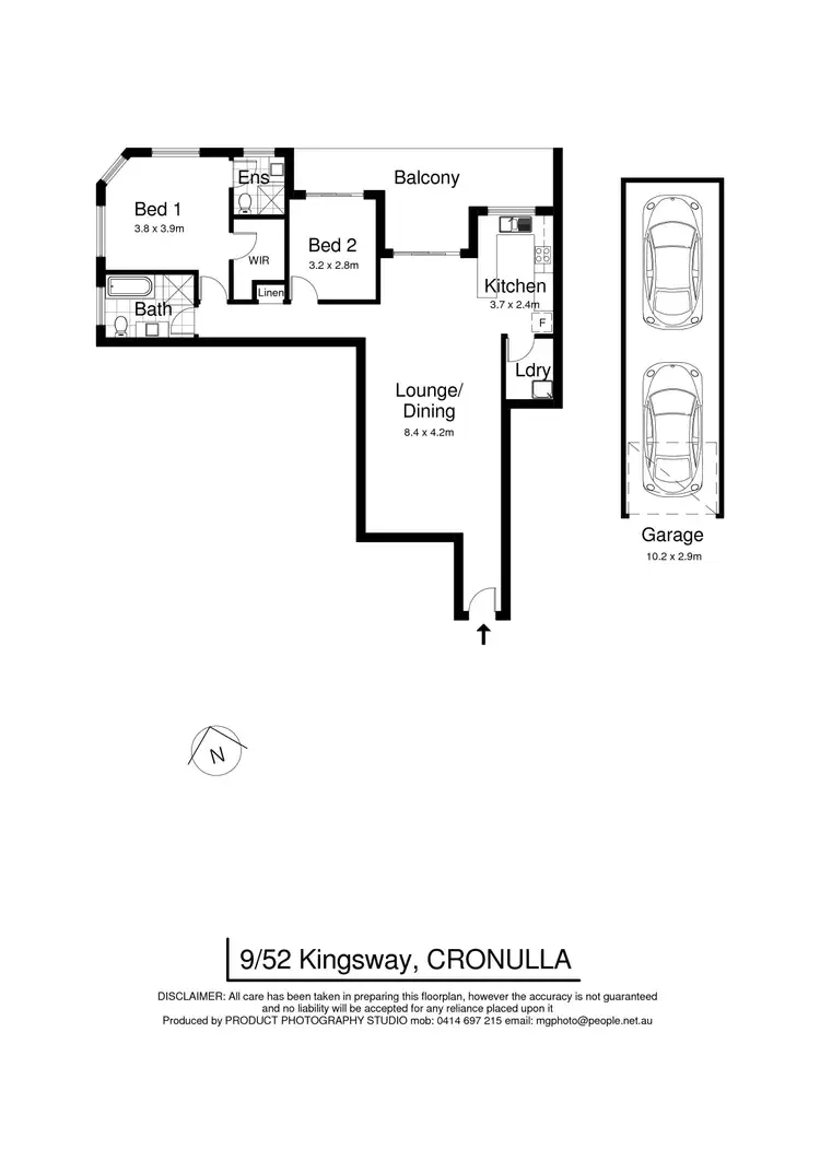 Floorplan of Homely apartment listing, 9/52-54 Kingsway, Cronulla NSW 2230