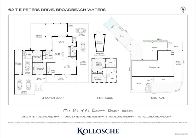 Floorplan of Homely house listing, 62 T E Peters Drive, Broadbeach Waters QLD 4218
