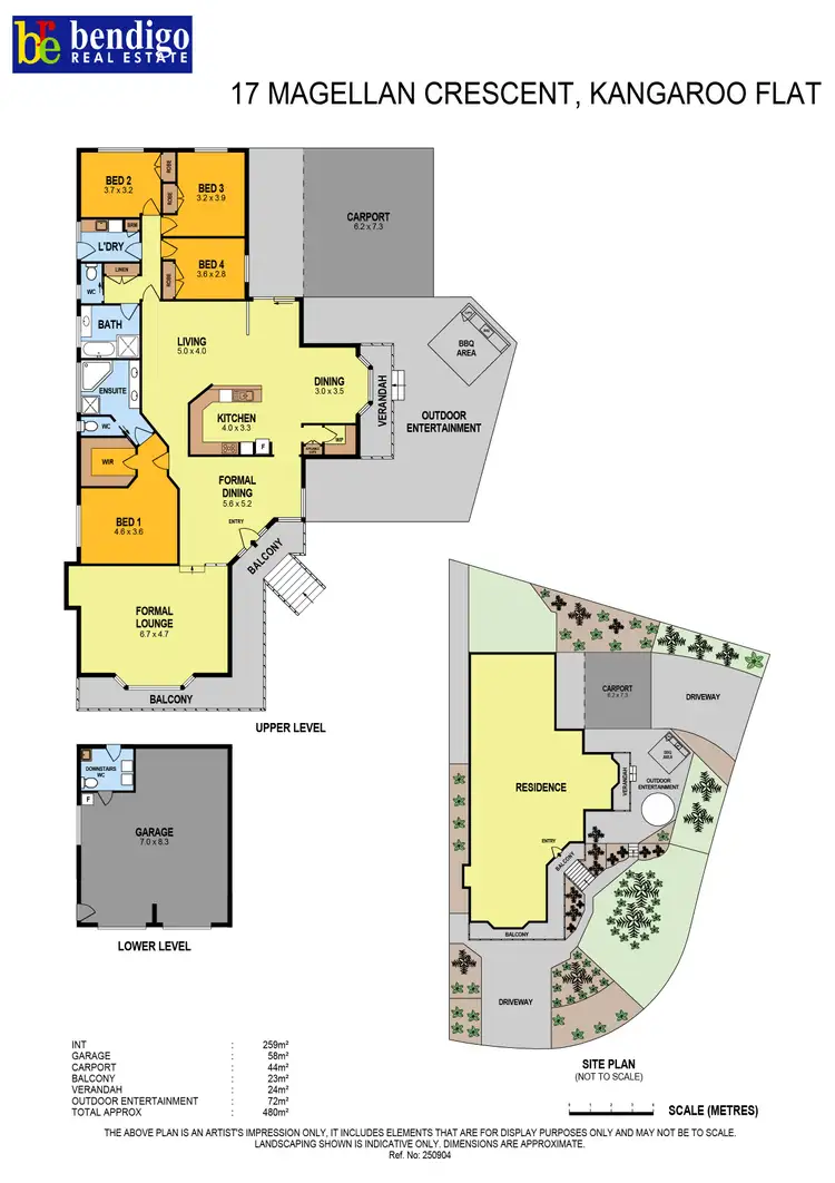 Floorplan of Homely house listing, 17 Magellan Crescent, Kangaroo Flat VIC 3555