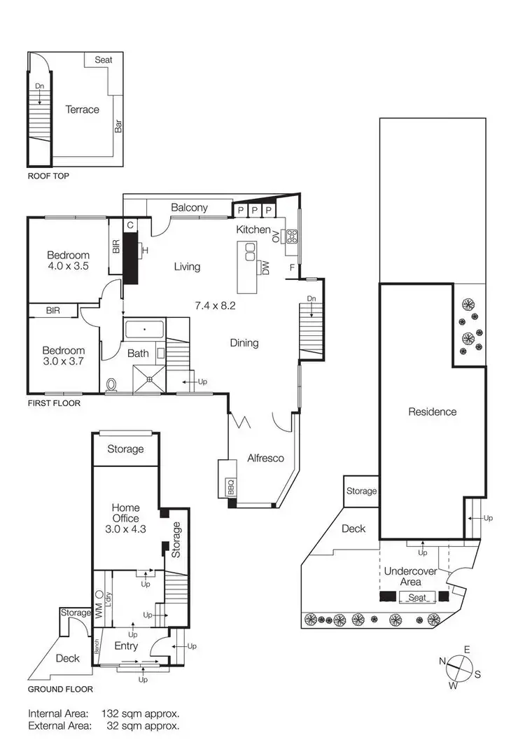Floorplan of Homely unit listing, 4/182 Nepean Highway, Aspendale VIC 3195