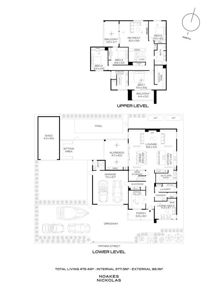 Floorplan of Homely house listing, 5A Tiparra Street, Eden Hills SA 5050