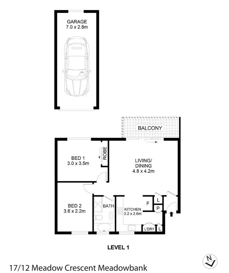 Floorplan of Homely apartment listing, 12 Meadow Crescent, Meadowbank NSW 2114