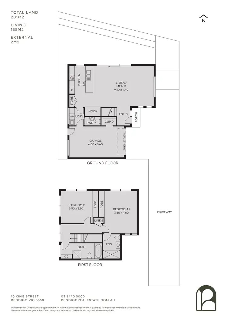 Floorplan of Homely townhouse listing, 3/164 Arnold Street, North Bendigo VIC 3550