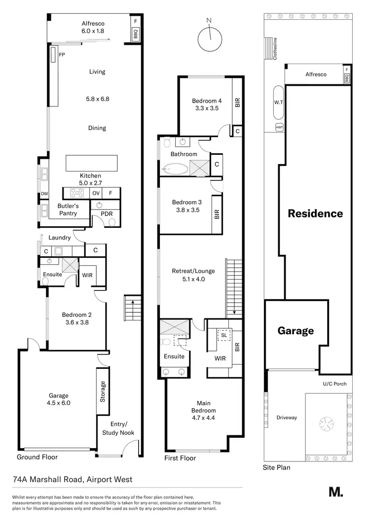 Floorplan of Homely house listing, 74A Marshall Road, Airport West VIC 3042