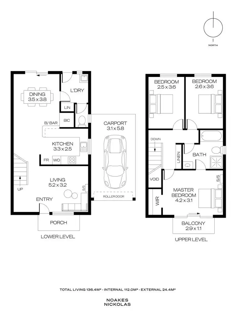 Floorplan of Homely townhouse listing, 3/2 Dumbarton Avenue, Edwardstown SA 5039