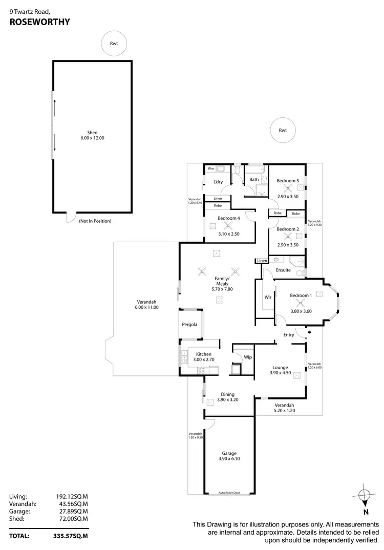 Floorplan of Homely house listing, 9 Twartz Road, Roseworthy SA 5371
