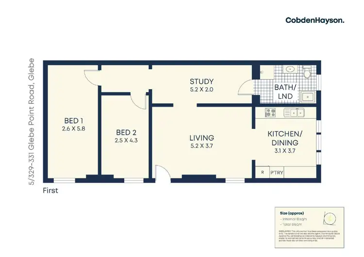 Floorplan of Homely apartment listing, 5/329-331 Glebe Point Road, Glebe NSW 2037