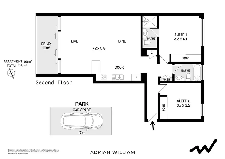 Floorplan of Homely apartment listing, 49/74 Princes Highway, St Peters NSW 2044