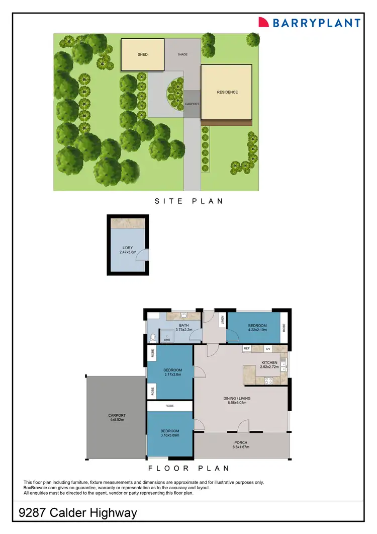 Floorplan of Homely house listing, 9287 Calder Highway, Irymple VIC 3498