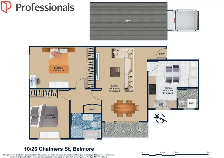Floorplan of Homely unit listing, 10/26 Chalmers Street, Belmore NSW 2192