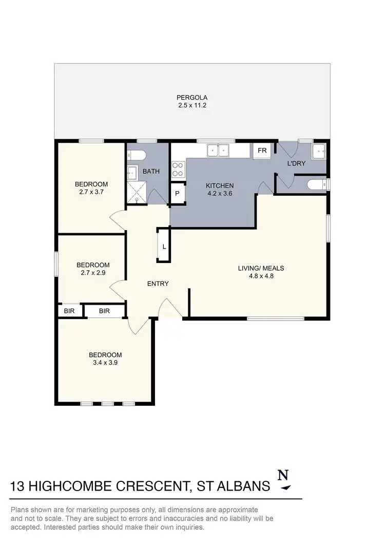 Floorplan of Homely house listing, 13 Highcombe Crescent, St Albans VIC 3021