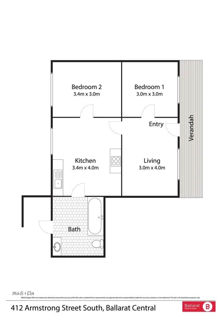 Floorplan of Homely house listing, 412 Armstrong Street South, Ballarat Central VIC 3350
