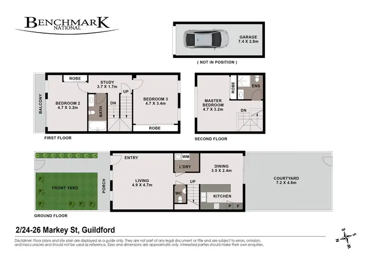 Floorplan of Homely townhouse listing, 2/24-26 Markey Street, Guildford NSW 2161