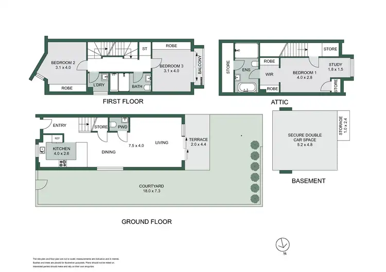 Floorplan of Homely townhouse listing, 7/503 Pacific Highway, Mount Colah NSW 2079