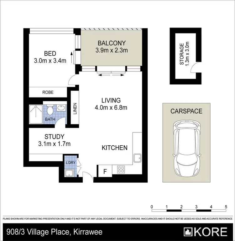 Floorplan of Homely apartment listing, 908/3 Village Place, Kirrawee NSW 2232