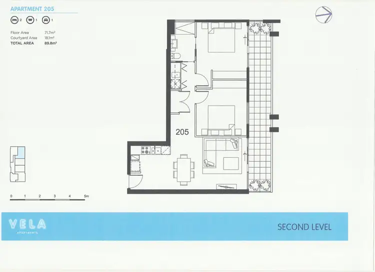 Floorplan of Homely apartment listing, 205/4 Station Street, Blackburn VIC 3130