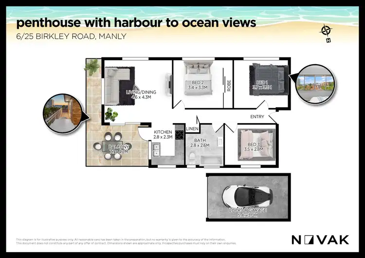 Floorplan of Homely apartment listing, 6/25 Birkley Road, Manly NSW 2095