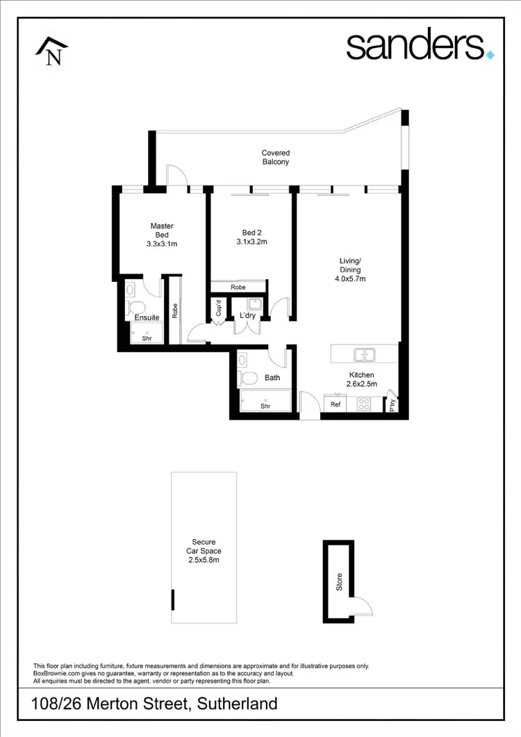 Floorplan of Homely apartment listing, 108/26 Merton Street, Sutherland NSW 2232