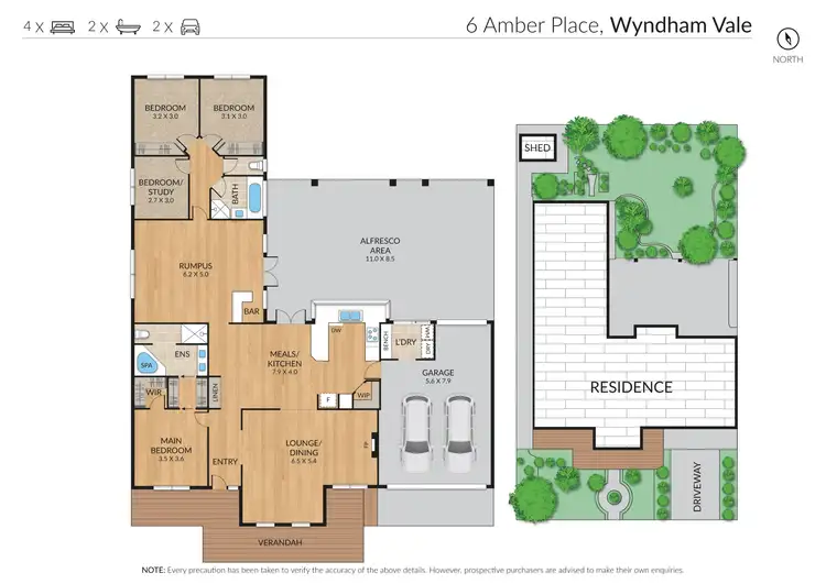 Floorplan of Homely house listing, 6 Amber Place, Wyndham Vale VIC 3024