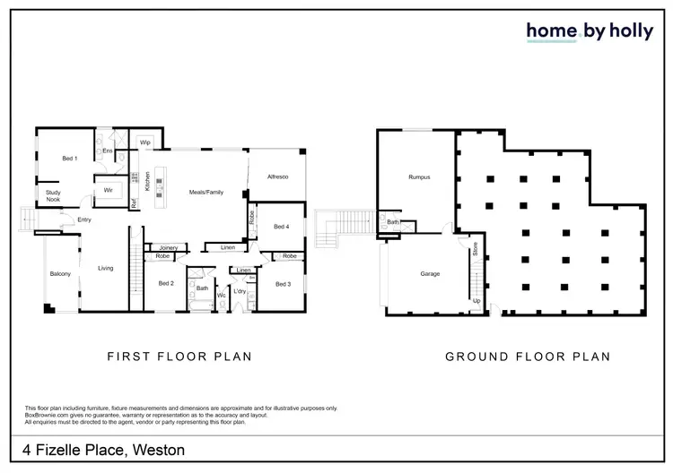 Floorplan of Homely house listing, 4 Fizelle Place, Weston ACT 2611