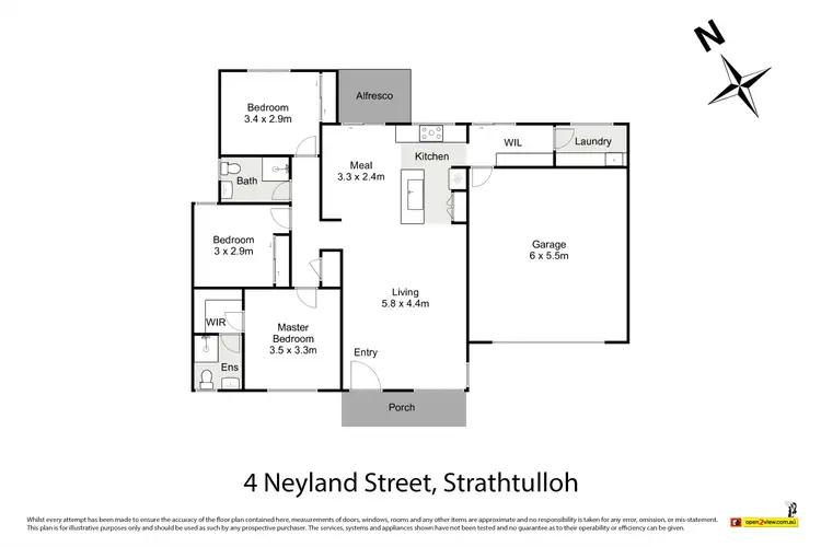 Floorplan of Homely house listing, 4 Neyland Street, Strathtulloh VIC 3338