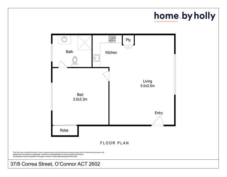 Floorplan of Homely unit listing, 37/8 Correa Street, O'connor ACT 2602