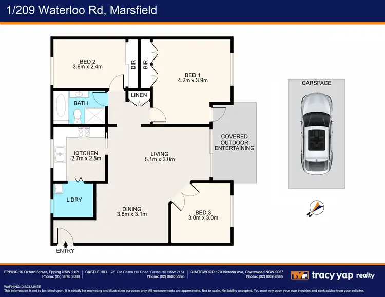 Floorplan of Homely apartment listing, 1/209 Waterloo Road, Marsfield NSW 2122