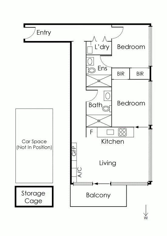 Floorplan of Homely apartment listing, 1208/2 Claremont Street, South Yarra VIC 3141