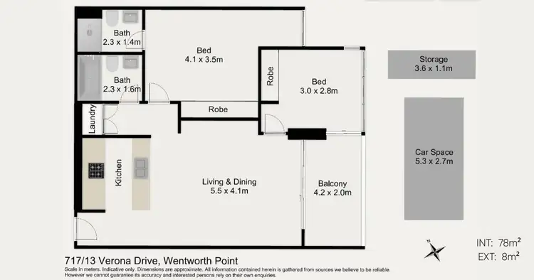 Floorplan of Homely apartment listing, 717/13 Verona Drive, Wentworth Point NSW 2127
