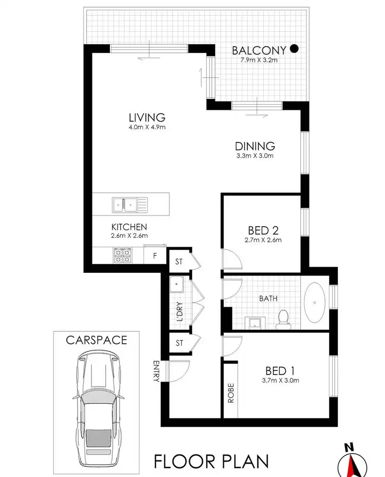 Floorplan of Homely apartment listing, Level 5/4501/42-44 Pemberton Street, Botany NSW 2019
