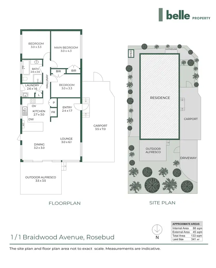 Floorplan of Homely house listing, 1/1 Braidwood Avenue, Rosebud VIC 3939