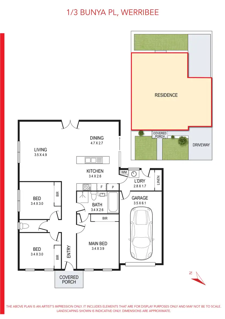 Floorplan of Homely house listing, 1/3 Bunya Place, Werribee VIC 3030