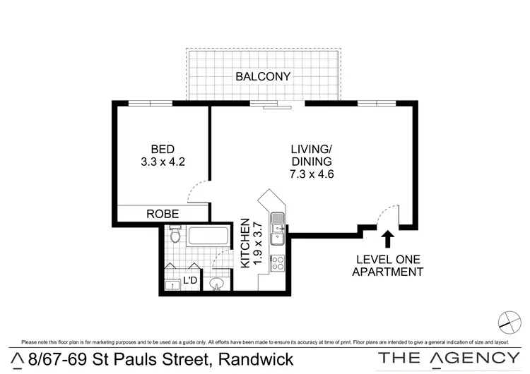 Floorplan of Homely apartment listing, 8/67-69 St Pauls Street, Randwick NSW 2031