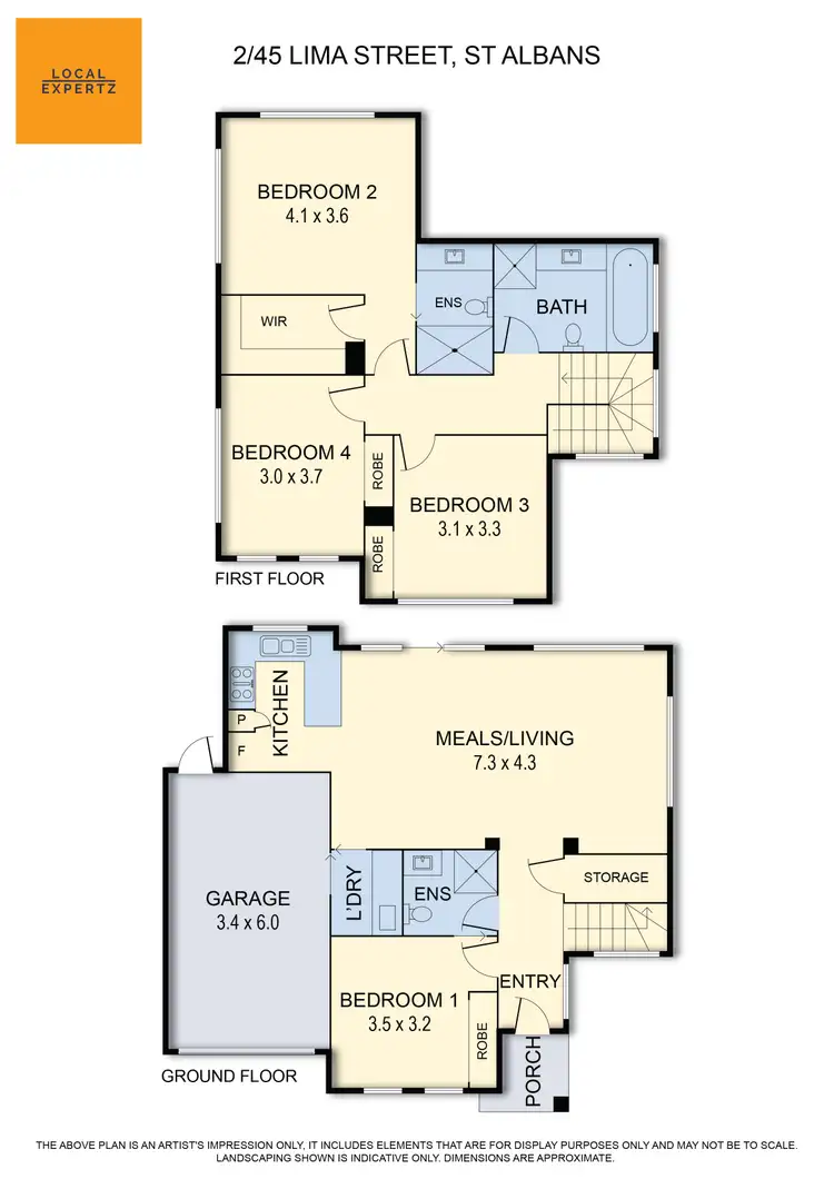 Floorplan of Homely unit listing, 2/45 Lima Street, St Albans VIC 3021