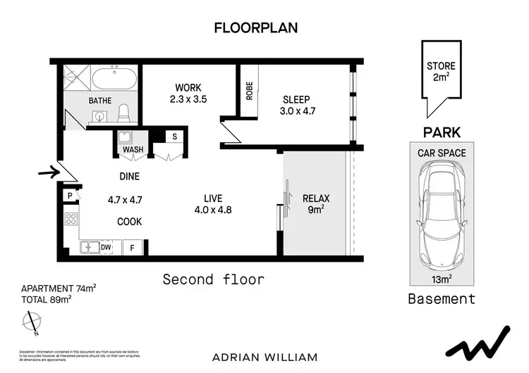 Floorplan of Homely apartment listing, 206/30 Applebee Street, St Peters NSW 2044