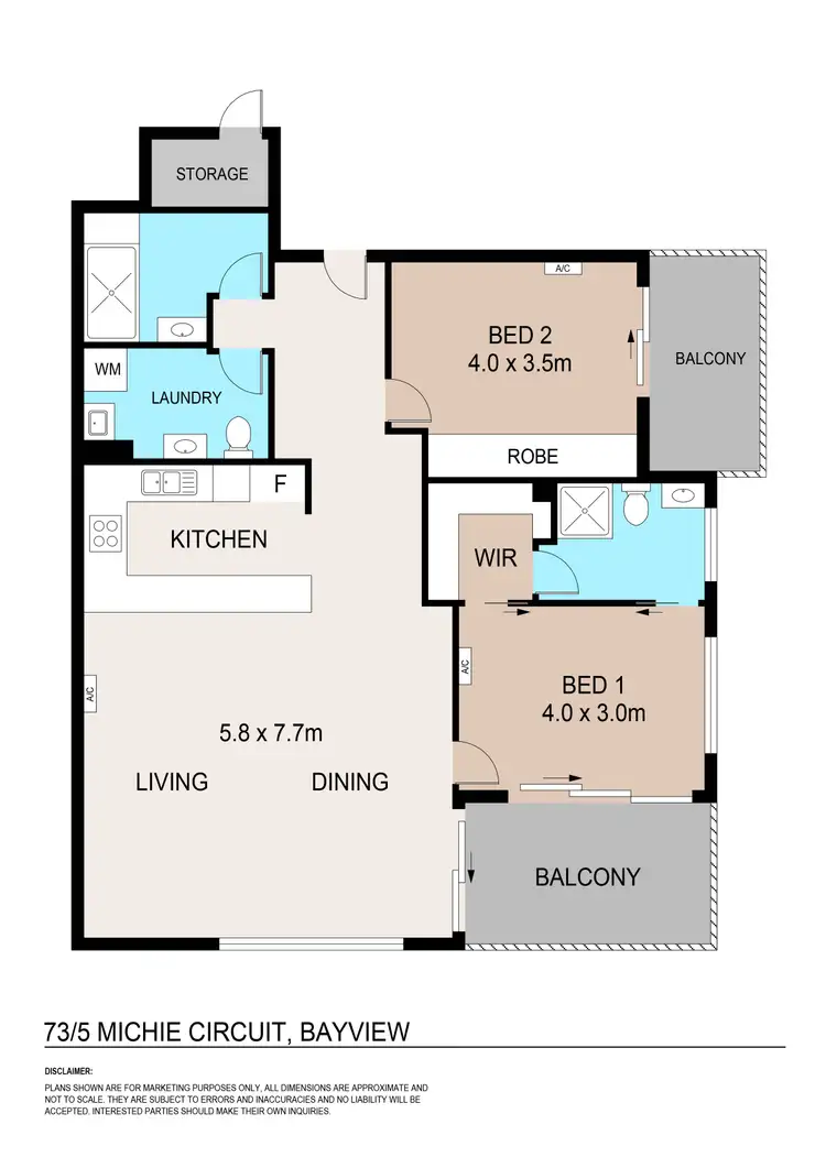 Floorplan of Homely unit listing, 73/5 Michie Court, Bayview NT 820