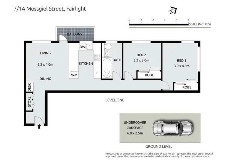 Floorplan of Homely apartment listing, 7/1A Mossgiel Street, Manly NSW 2095