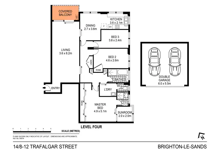 Floorplan of Homely apartment listing, 14/8-12 Trafalgar Street, Brighton-Le-Sands NSW 2216