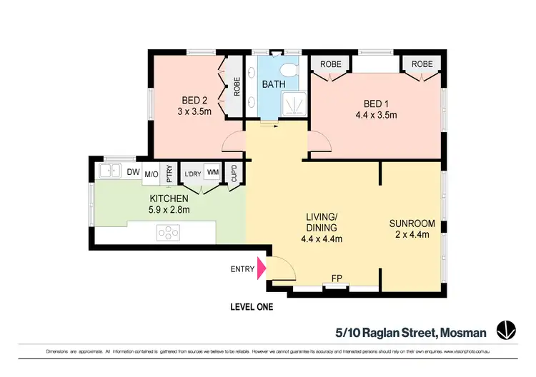 Floorplan of Homely apartment listing, 5/10 Raglan Street, Mosman NSW 2088