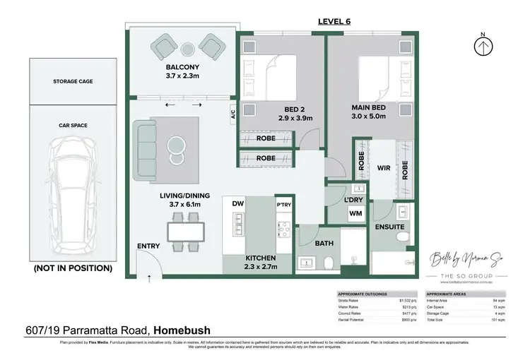 Floorplan of Homely apartment listing, 607/19 Parramatta Road, Homebush NSW 2140