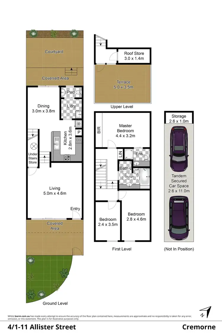Floorplan of Homely townhouse listing, 4/1-11 Allister Street, Cremorne NSW 2090