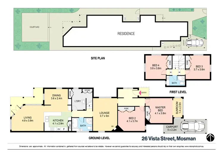 Floorplan of Homely house listing, 26 Vista Street, Mosman NSW 2088