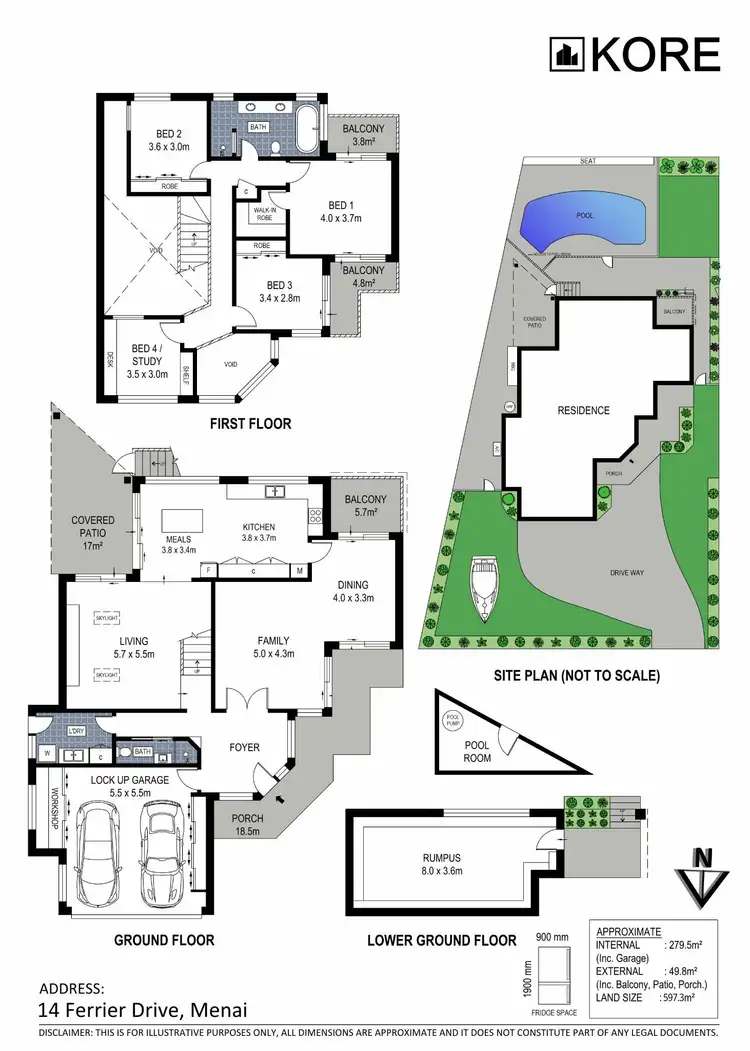 Floorplan of Homely house listing, 14 Ferrier Drive, Menai NSW 2234