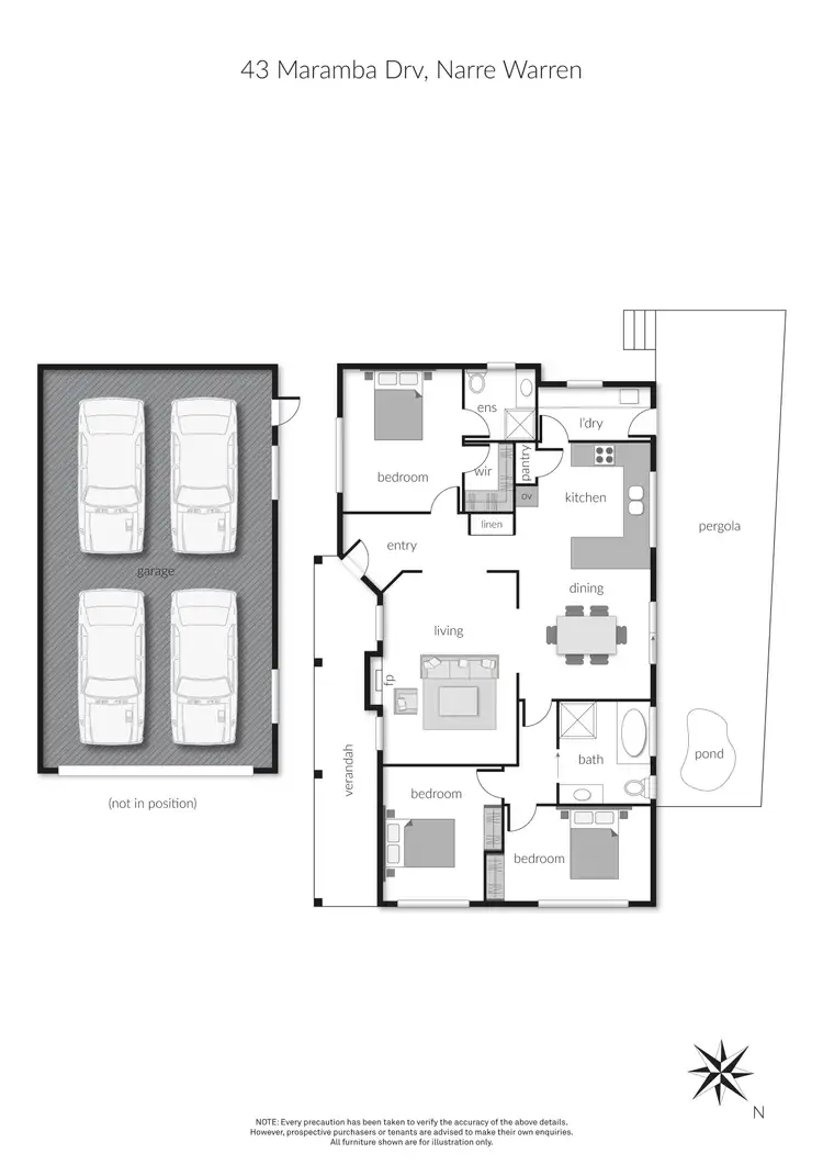 Floorplan of Homely house listing, 43 Maramba Drive, Narre Warren VIC 3805